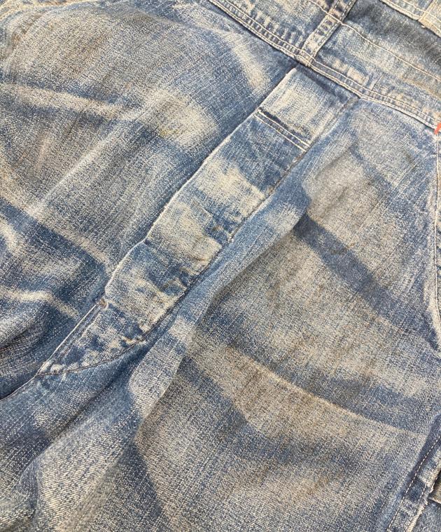 中古・古着通販】RRL (ダブルアールエル) ダメージ加工オーバーオール