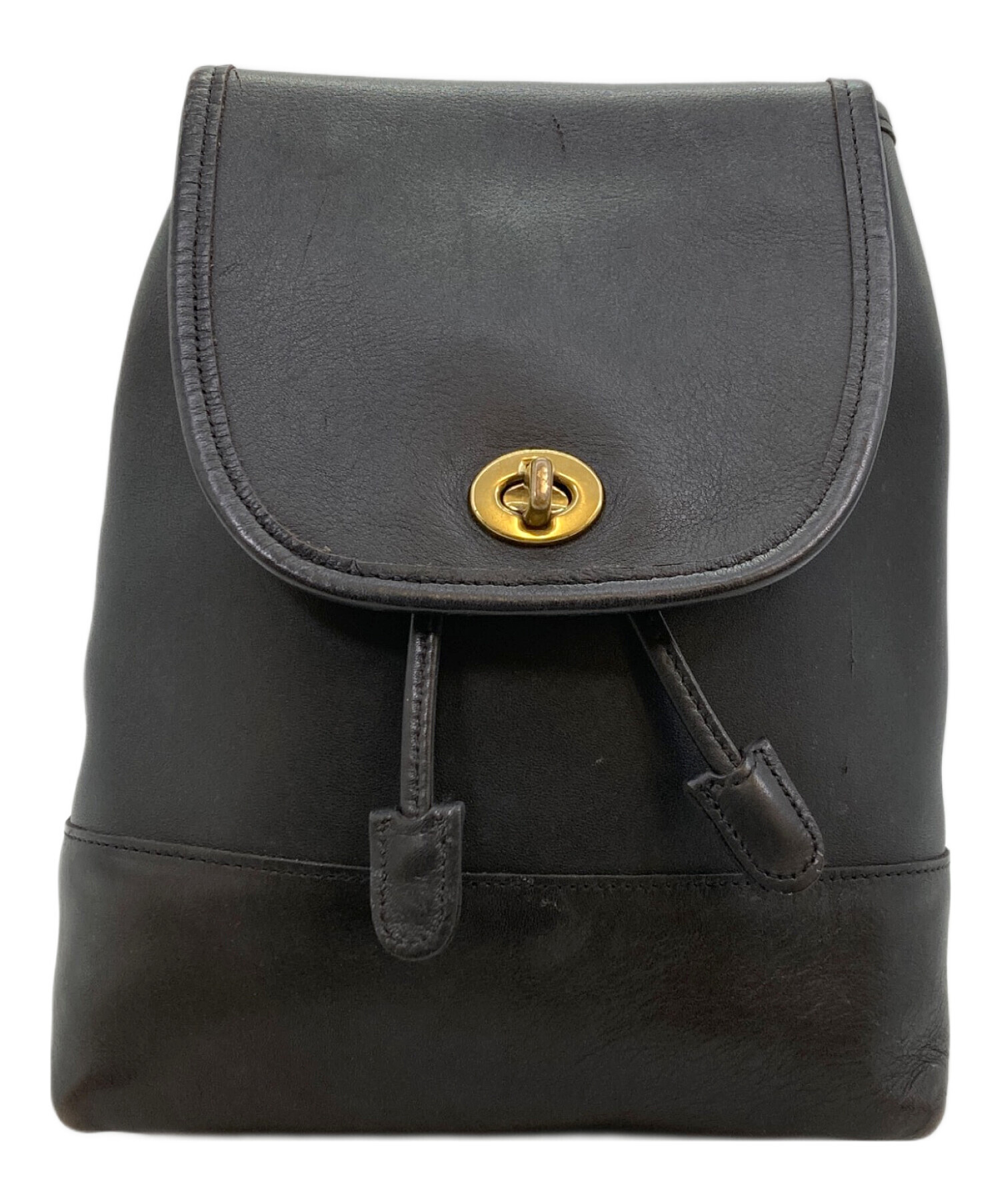 中古・古着通販】COACH (コーチ) レザーリュック ブラック｜ブランド 