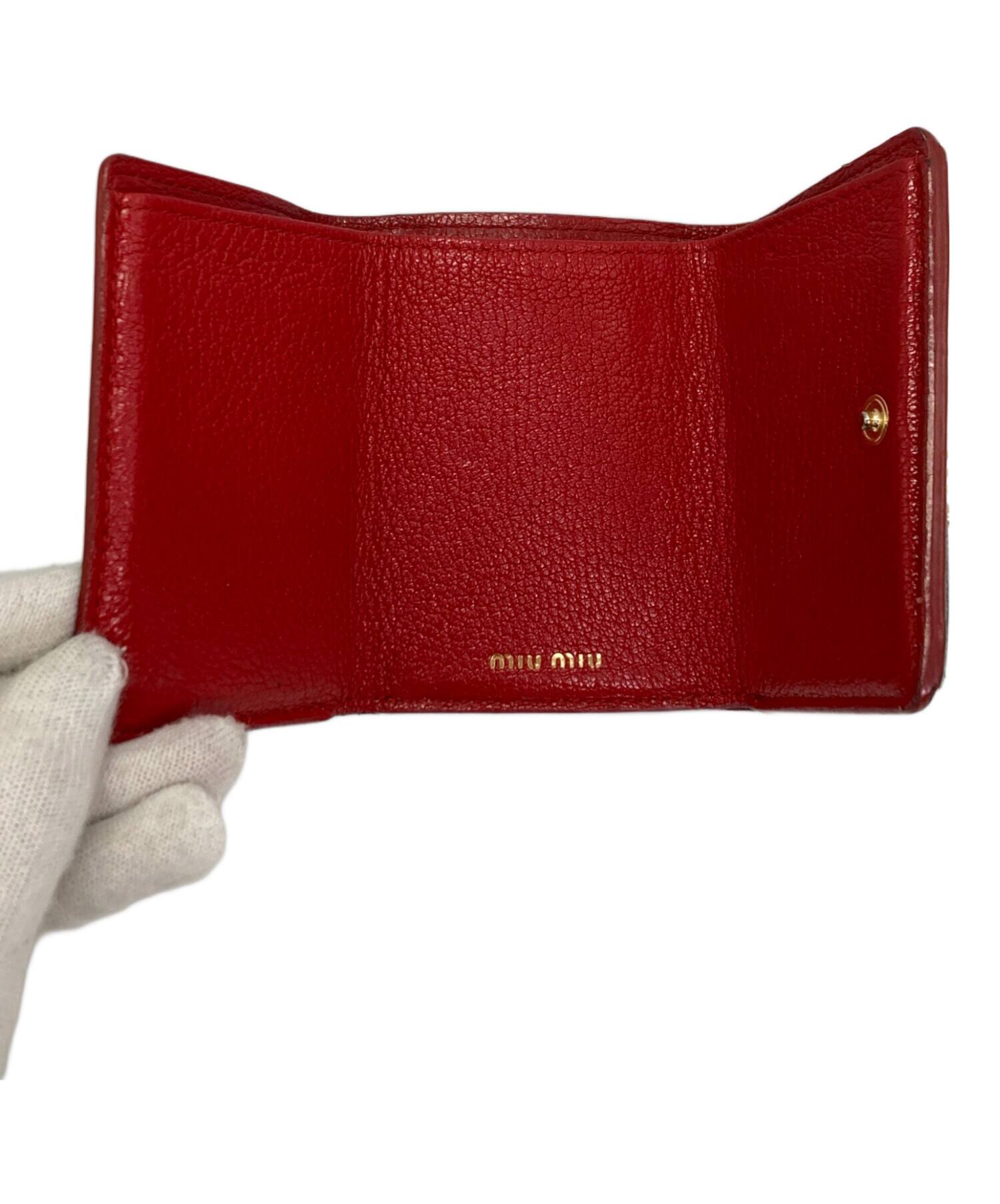 中古・古着通販】MIU MIU (ミュウミュウ) ラブレター2つ折り財布