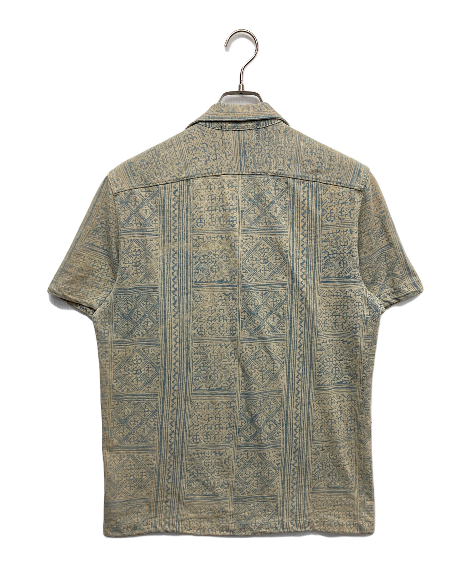 中古・古着通販】RRL (ダブルアールエル) 半袖総柄オープンカラー
