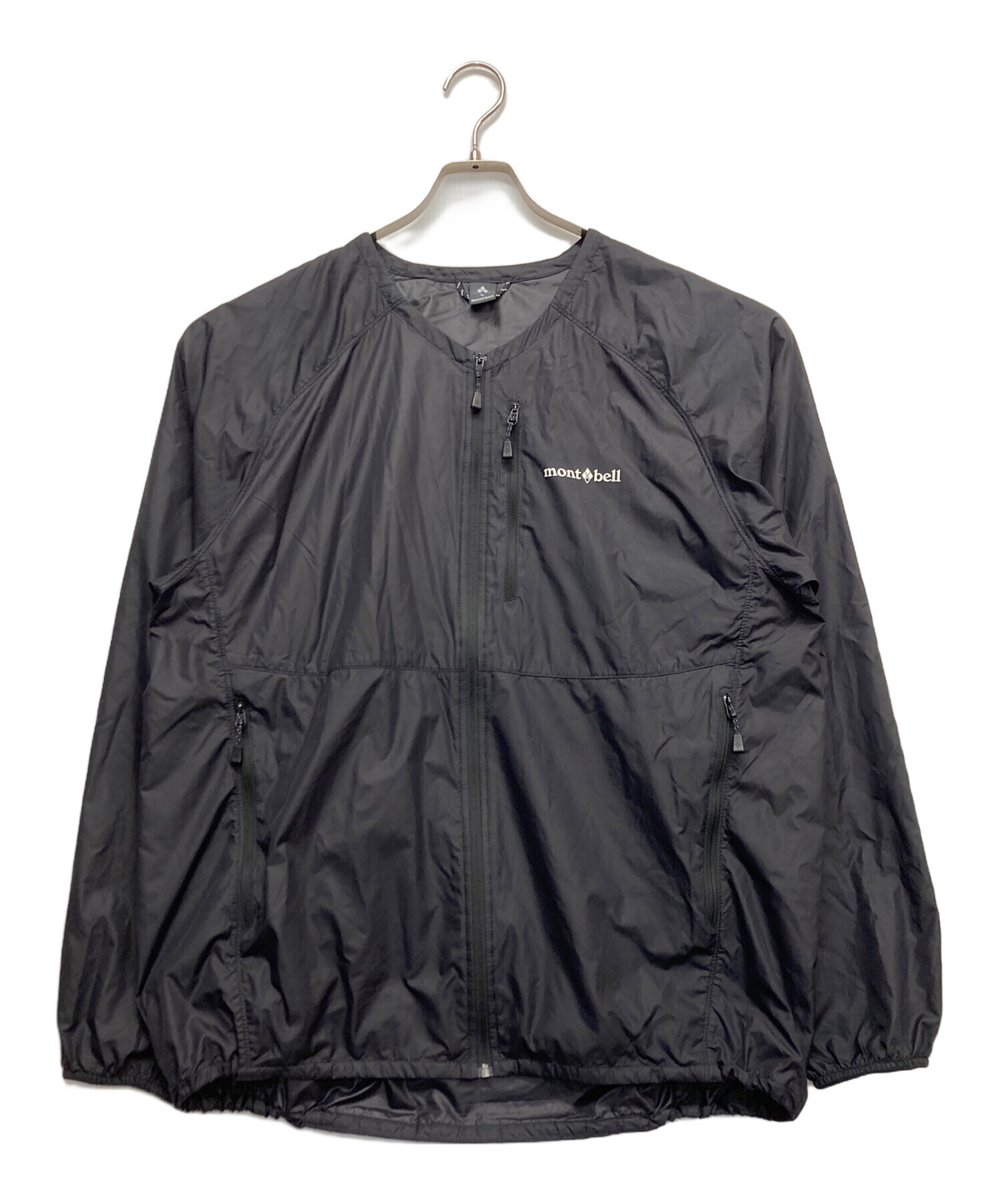 ブラックレザーVネックジャケット サイズ2 中古・古着通販】mont-bell (モンベル) ウインドブラスト Vネック