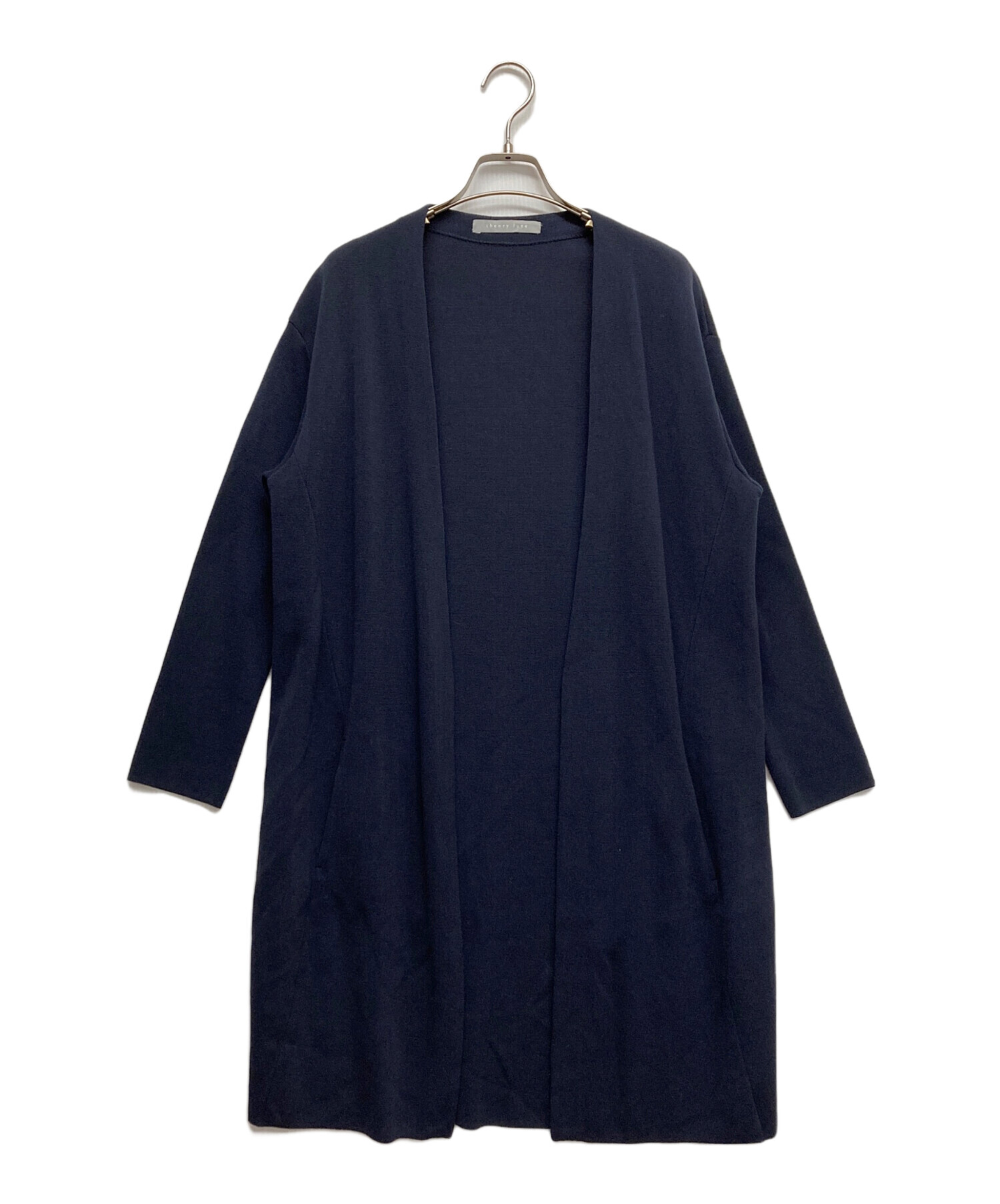 theory luxe セオリーリュクス カーディガン M 紺 【古着】【中古】【送料無料】 中古・古着通販】theory luxe (セオリーリュクス) ロングカーディガン