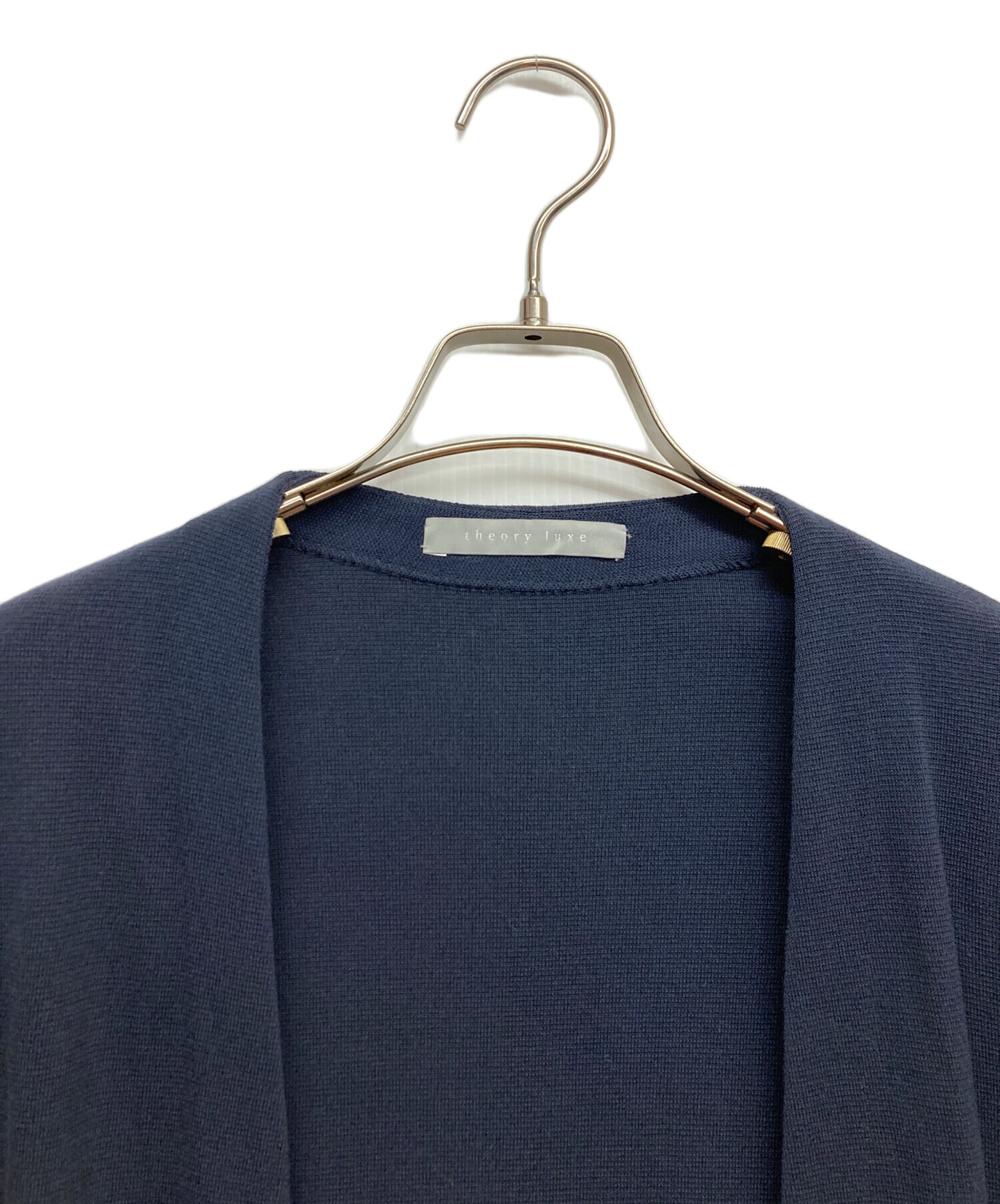 theory luxe セオリーリュクス カーディガン M 紺 【古着】【中古】【送料無料】 中古・古着通販】theory luxe (セオリーリュクス) ロングカーディガン