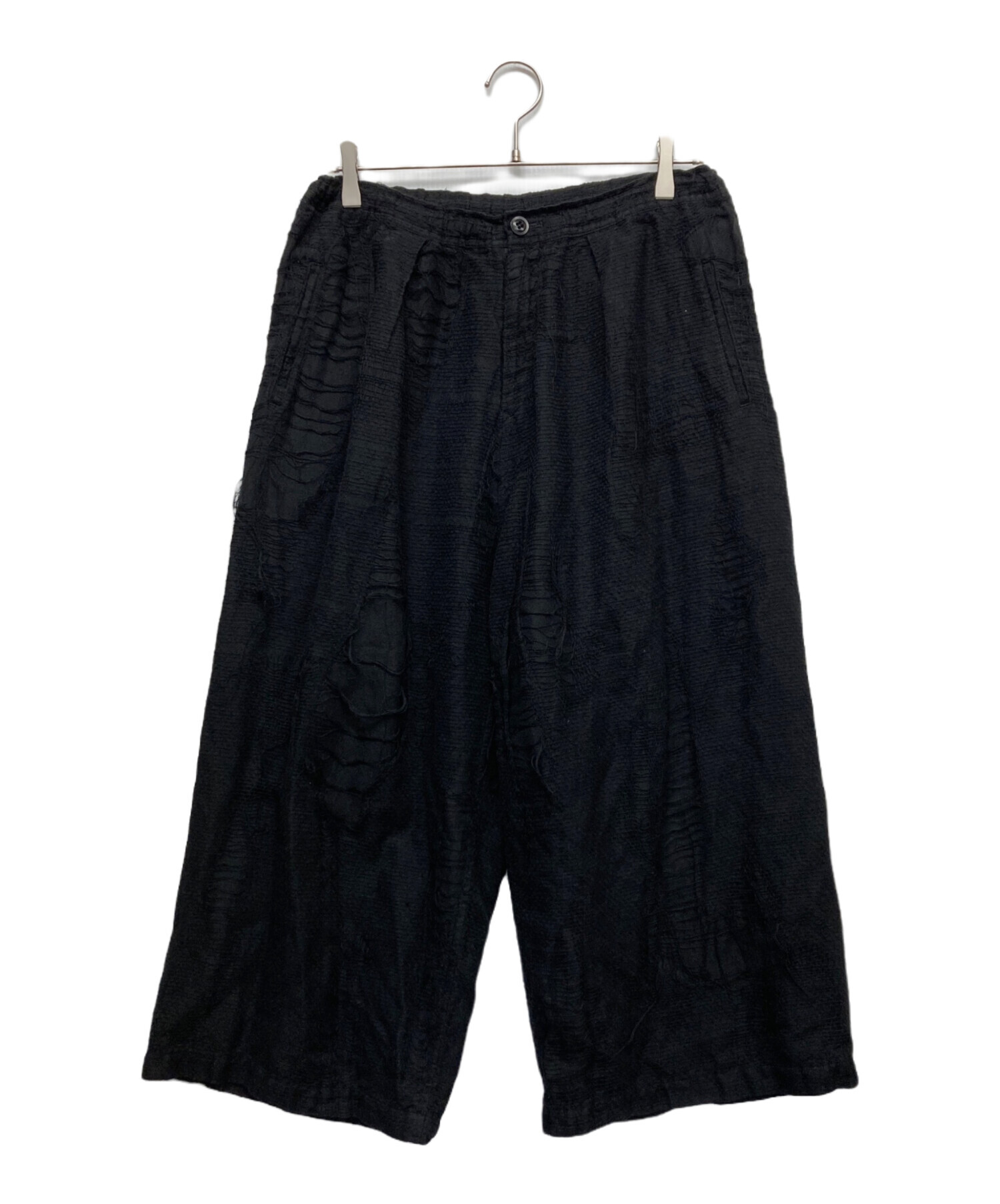 中古・古着通販】Y's (ワイズ) イージーパンツ ブラック サイズ:1
