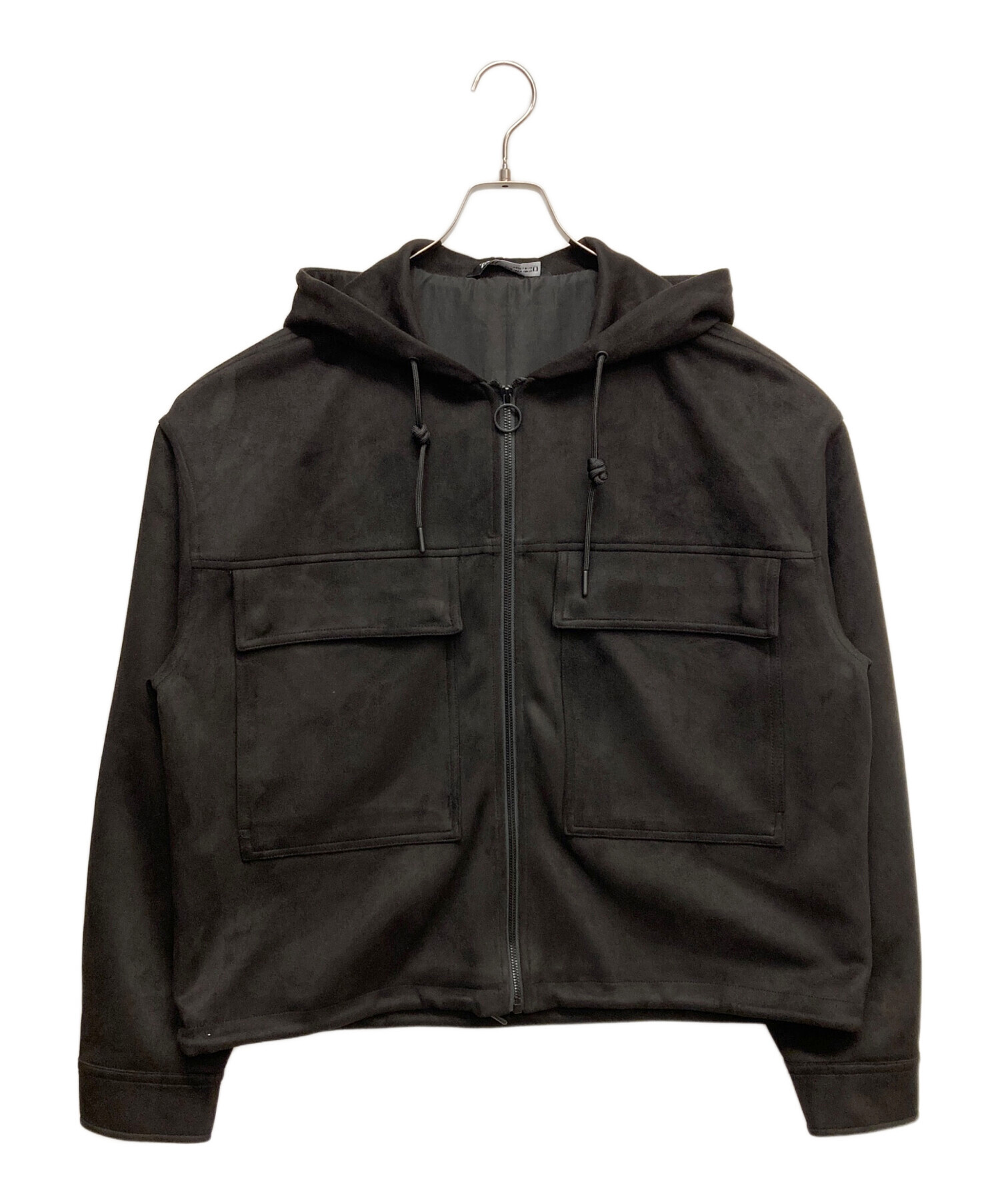 中古・古着通販】ZARA (ザラ) フェイクスエードパーカー ブラウン