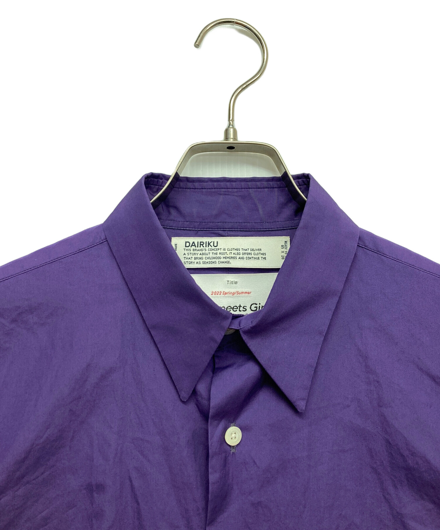 中古・古着通販】DAIRIKU (ダイリク) L-S Dress Shirt パープル サイズ 