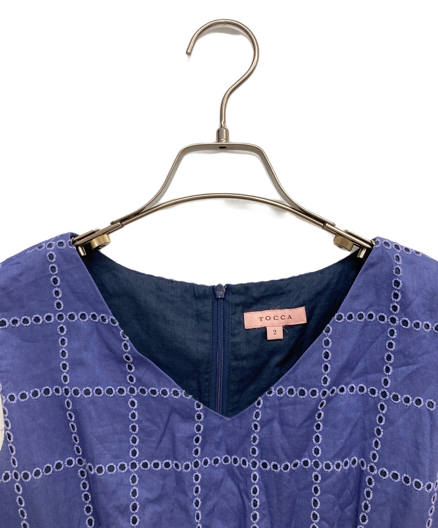 中古・古着通販】TOCCA (トッカ) ノースリーブワンピース パープル