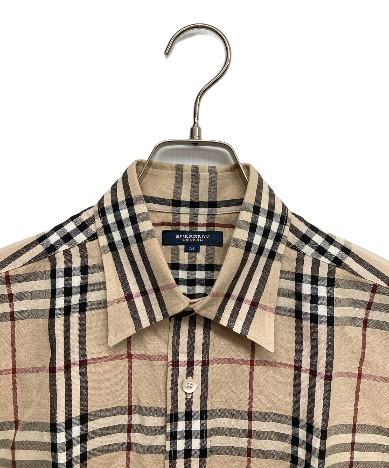 美品　バーバリーロンドン　ノースリーブシャツ　茶　チェック　40 L BURBERRY（バーバリー） BURBERRY LONDON バーバリーロンドン ノバ