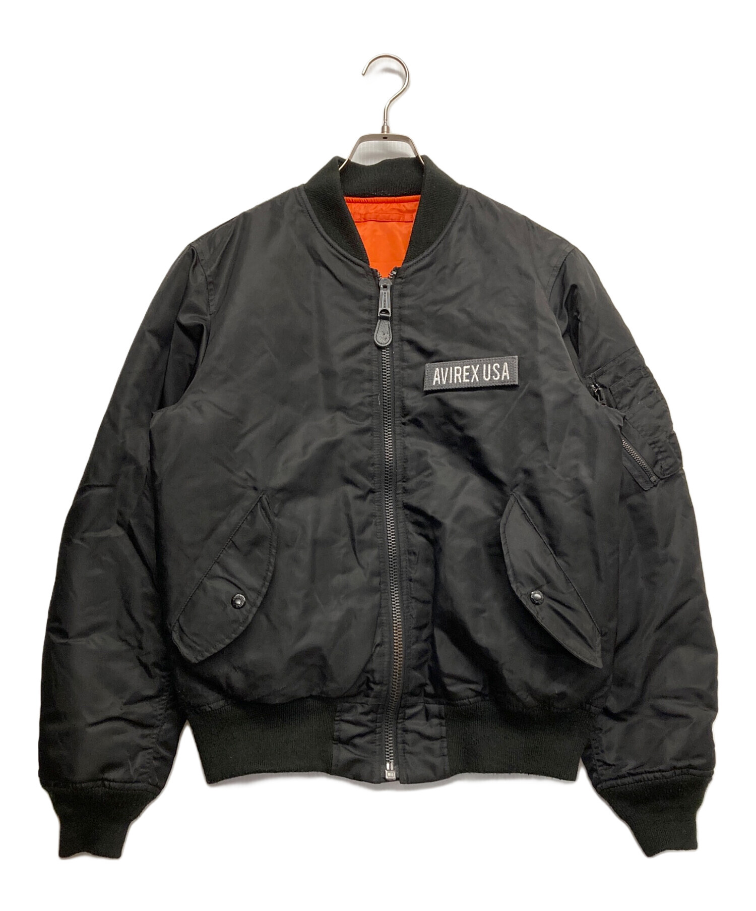 中古・古着通販】AVIREX (アヴィレックス) MA-1ジャケット ブラック