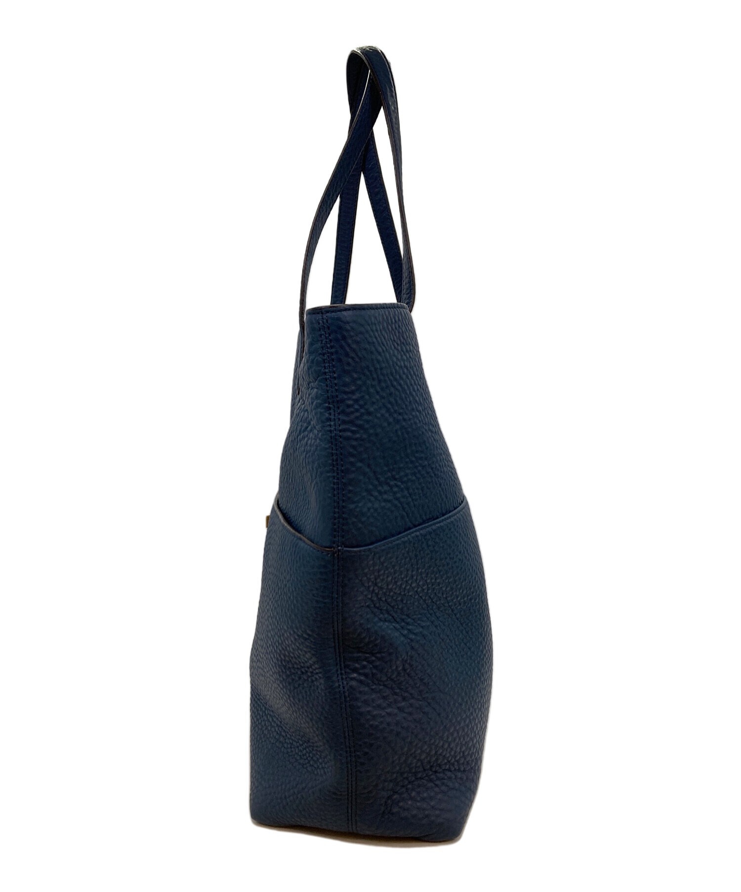 COACH 青 レザートートバッグ 中古・古着通販】COACH (コーチ) ターンロックレザートート ブルー