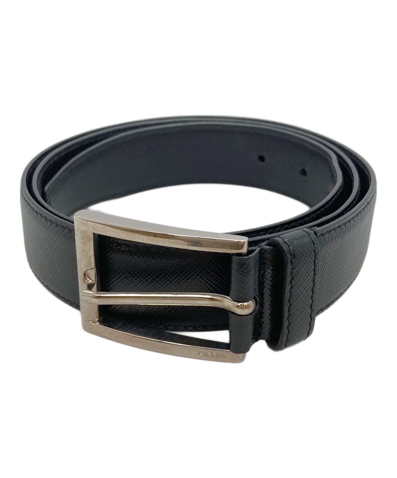 中古・古着通販】PRADA (プラダ) レザーベルト ブラック｜ブランド