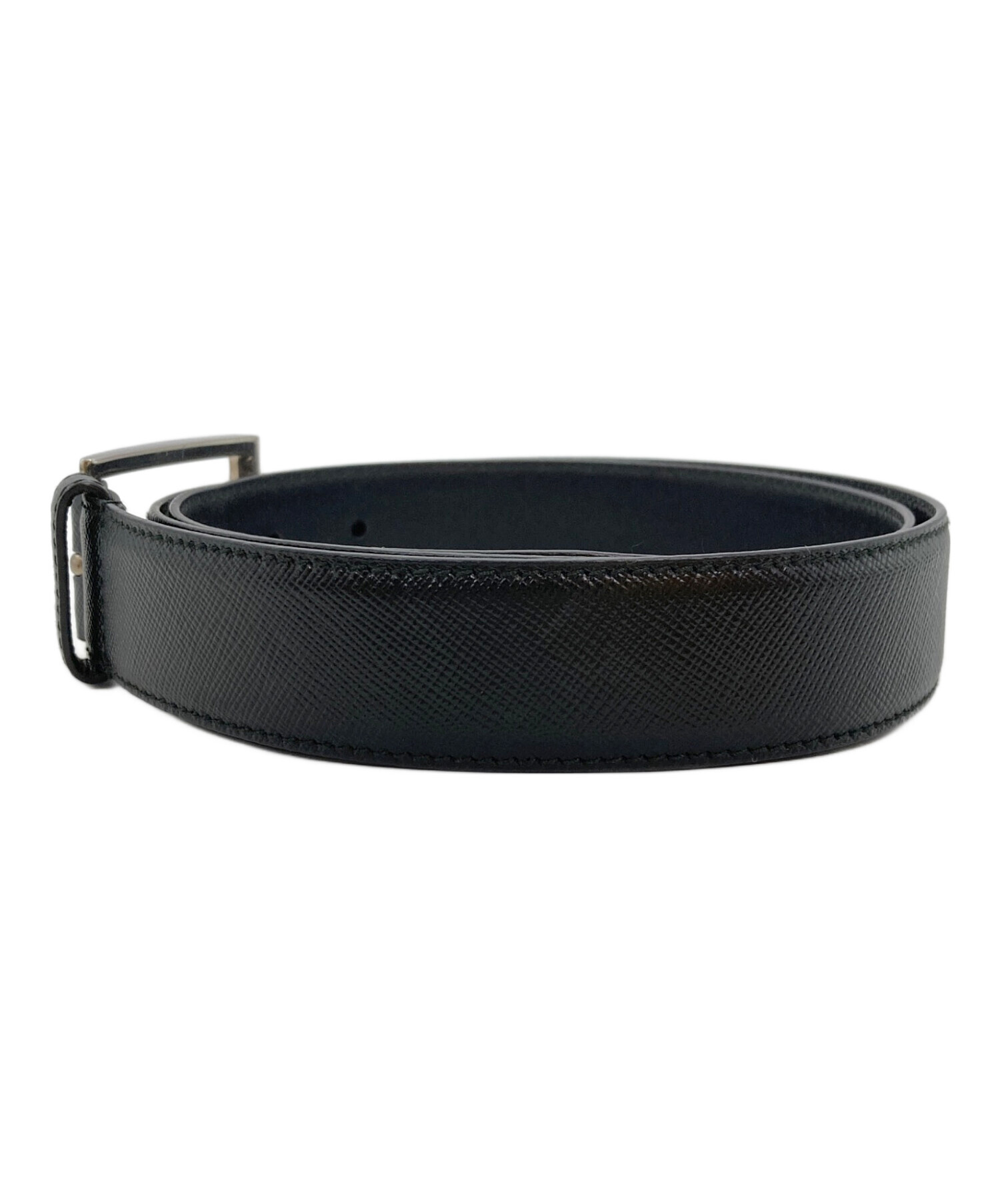 プラダ未使用ベルト 中古・古着通販】PRADA (プラダ) スタッズレザーベルト ブラック