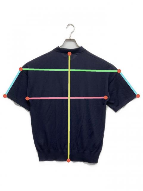 中古・古着通販】A.P.C. (アーペーセー) ニットポロシャツ ネイビー