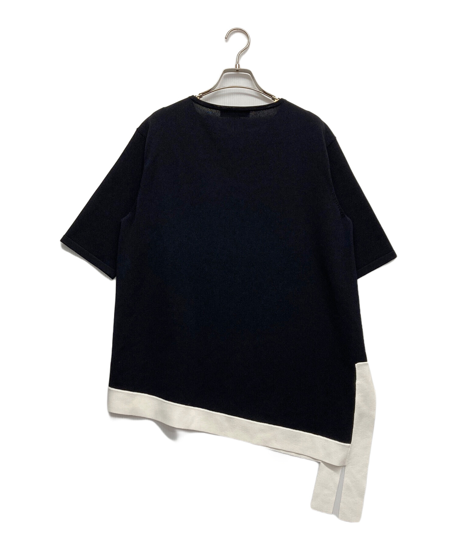 HIROKO KOSHINO イレギュラーヘム 洋梨インターシャニット 40 中古・古着通販】HIROKO KOSHINO (ヒロコ コシノ) イレギュラーヘム