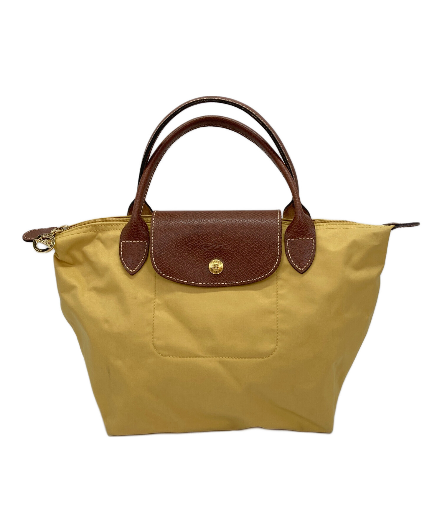 LONGCHAMP ロンシャン ショルダーバッグ  黄 【古着】【中古】【送料無料】 LONGCHAMP - LONGCHAMP ロンシャン ショルダーバッグ 黄 【古着