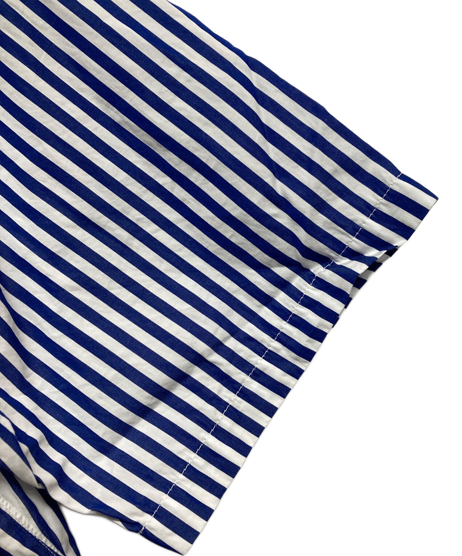 R13 アールサーティーン カジュアルシャツ S 青x白(ストライプ) 【古着】【中古】 中古・古着通販】INDIVIDUALIZED SHIRTS (インディビジュアライズド
