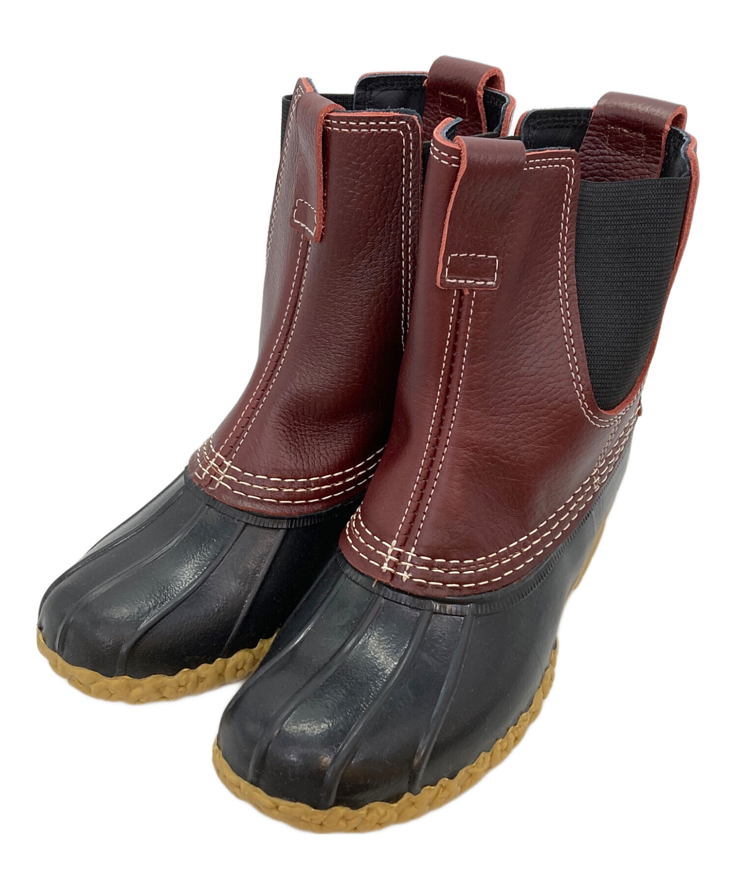 LLbeanビーンブーツ　ガッシュー　ブラウン レースアップ　赤ソール 中古・古着通販】L.L.Bean (エルエルビーン) サイドゴアビーンブーツ