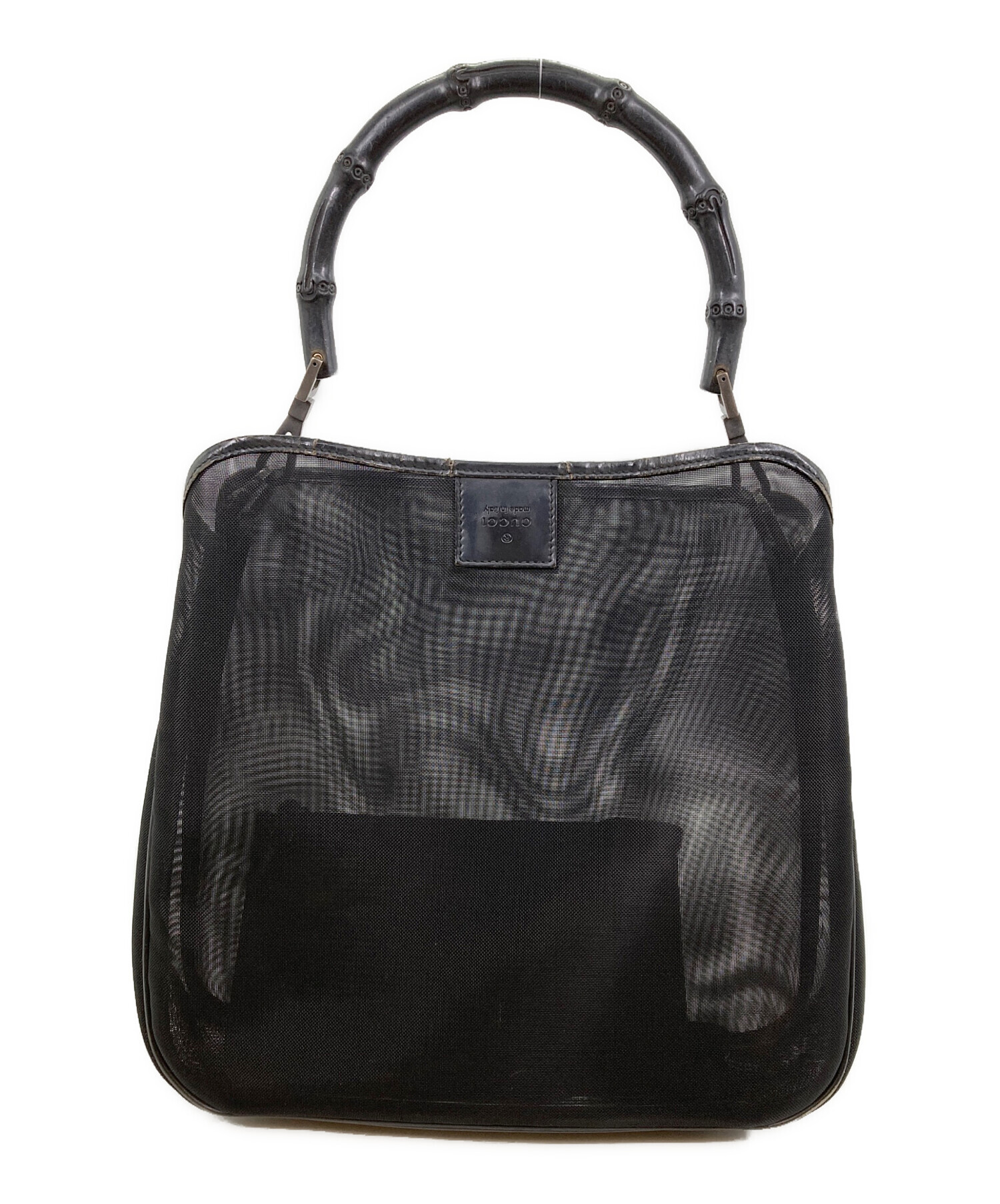 中古・古着通販】GUCCI (グッチ) バンブー メッシュ ハンドバッグ 
