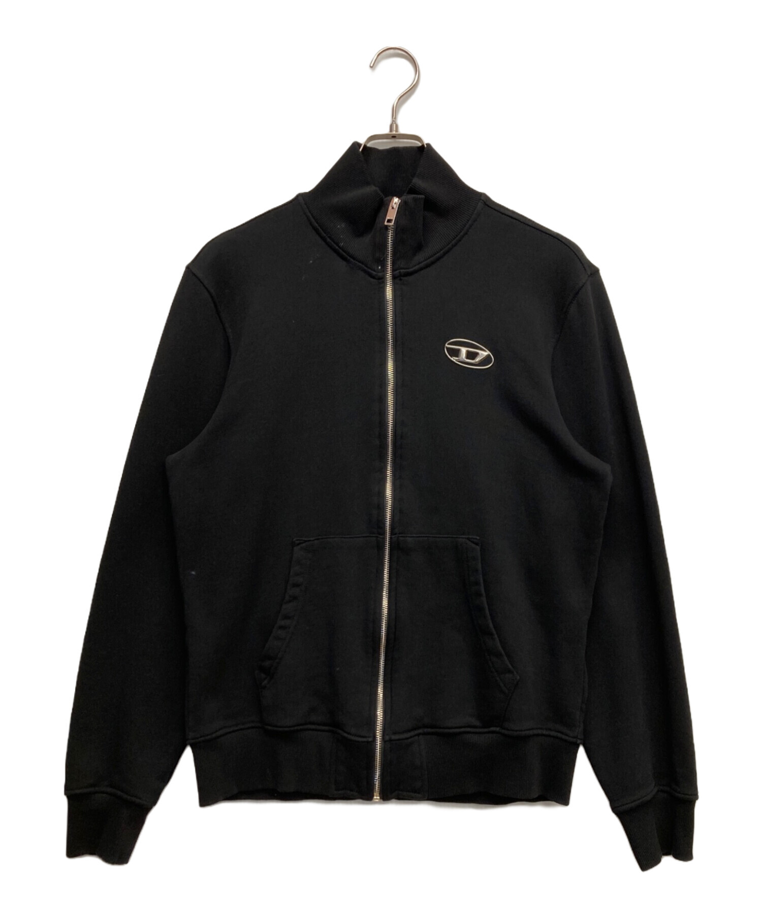DIESEL ブラック トップス　Mサイズ Men's Logo-embroidered zip shirt | Black | Diesel