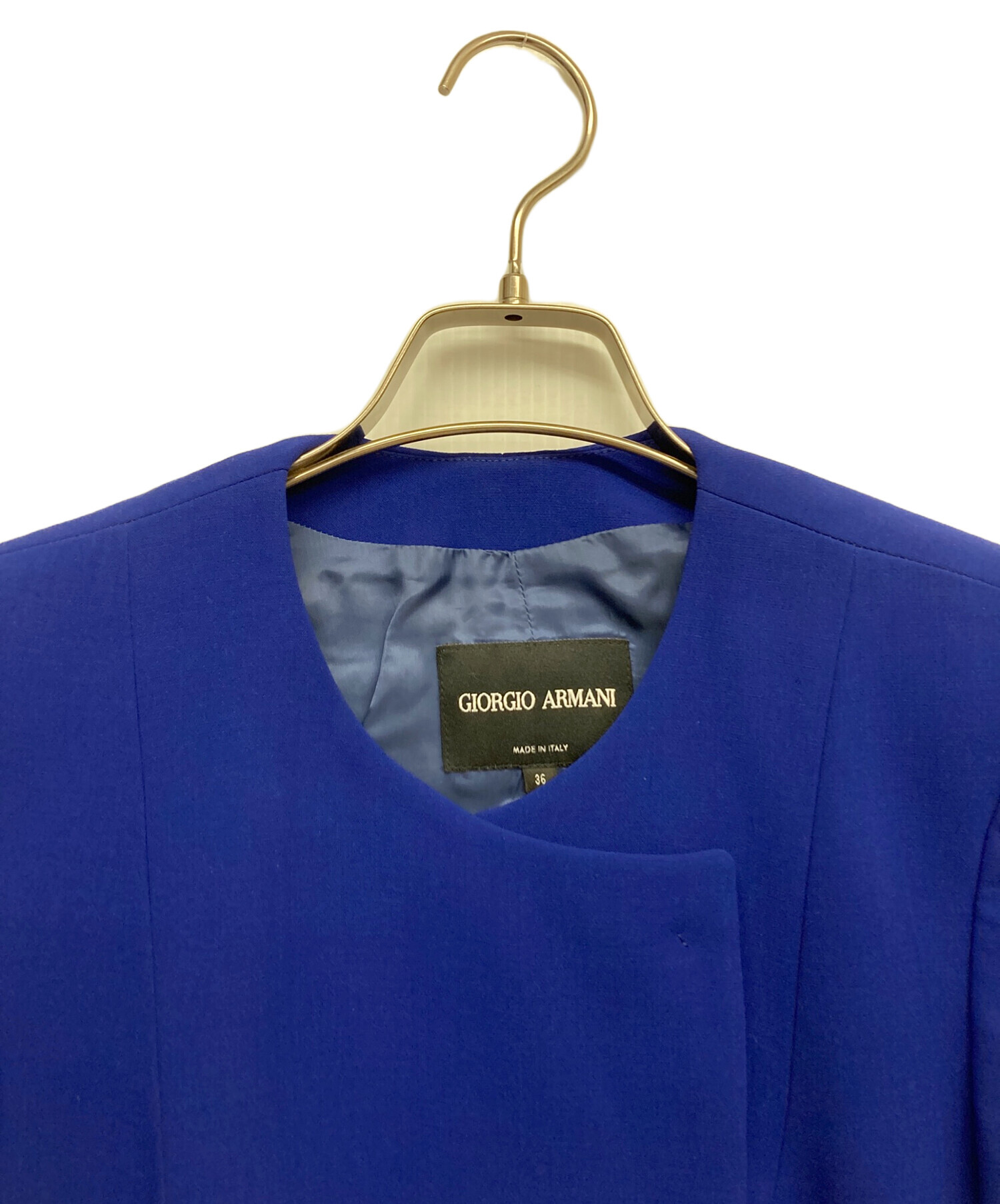 美品‼️ジョルジオアルマーニGiorgio Armaniフリル付ジャケット36 中古・古着通販】GIORGIO ARMANI (ジョルジョアルマーニ) フリルノー