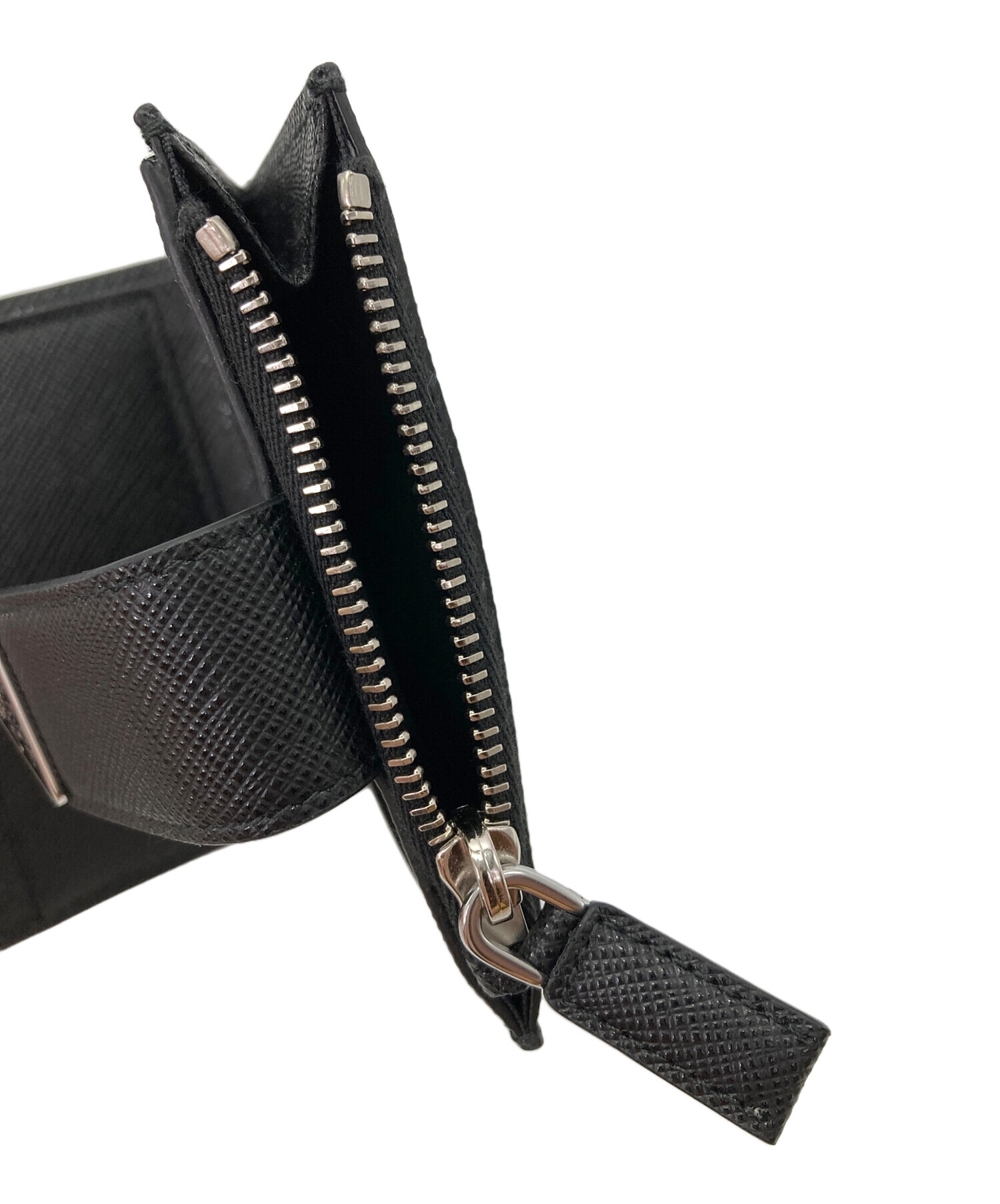 中古・古着通販】PRADA (プラダ) サフィアーノタブ カードケース