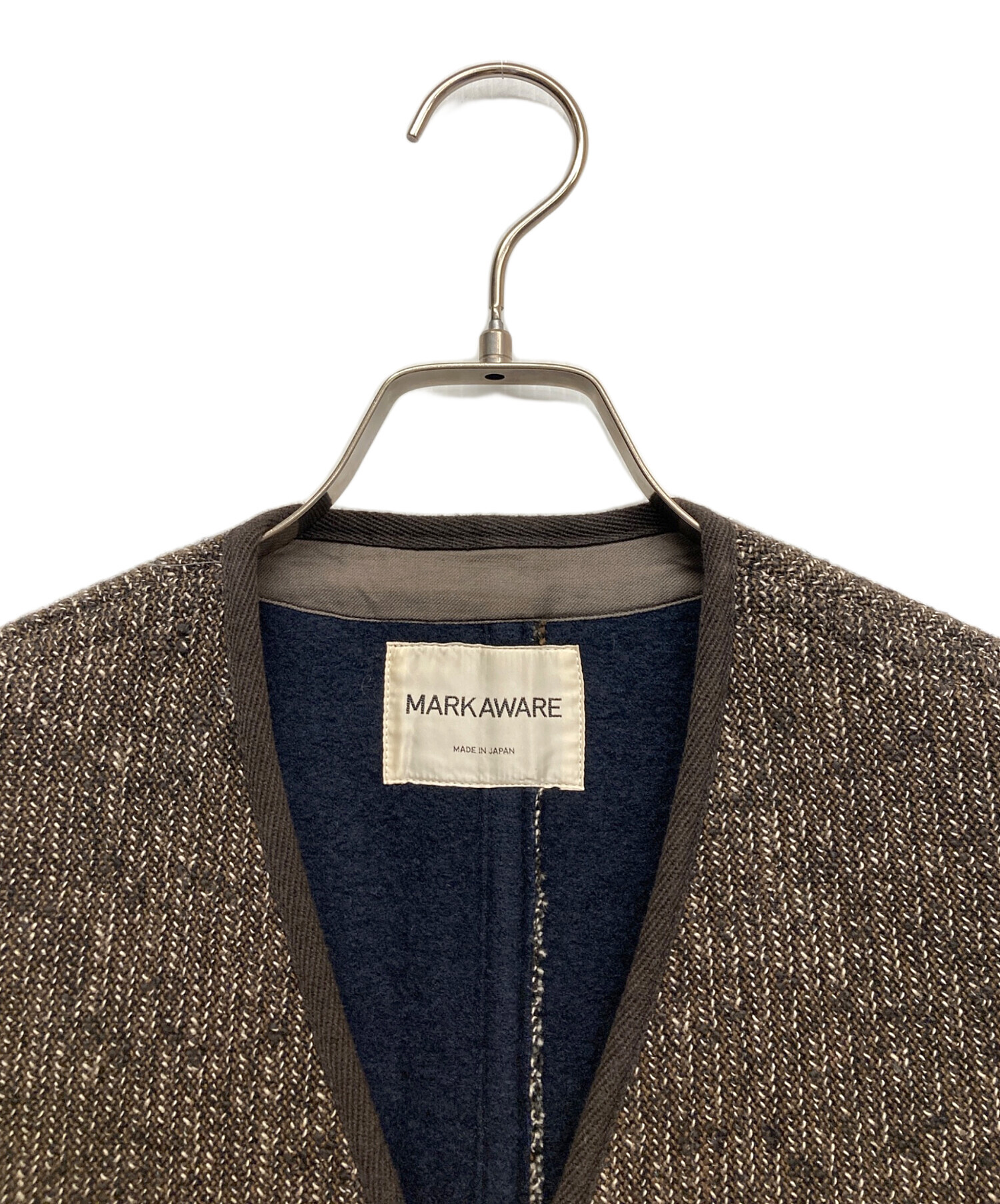 美品 MARKAWARE マーカウェア コットン ショップコート サイズ2 ベージュ メンズ 古着 中古 USED 中古・古着通販】MARKAWARE (マーカウェア) ウール コットン ビーチ