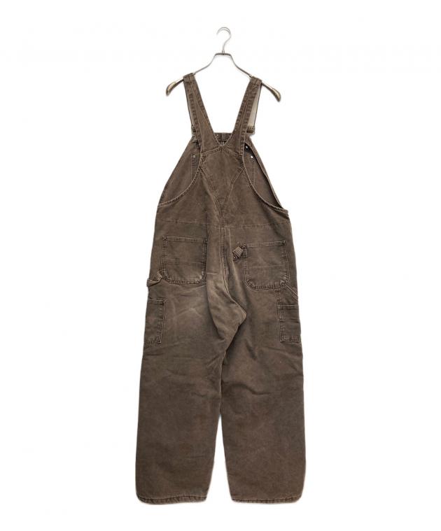 カーハート オーバーオール ブラウン ダック生地 ダブルニー　ペインター 古着 中古・古着通販】CarHartt (カーハート) ダックダブルニー