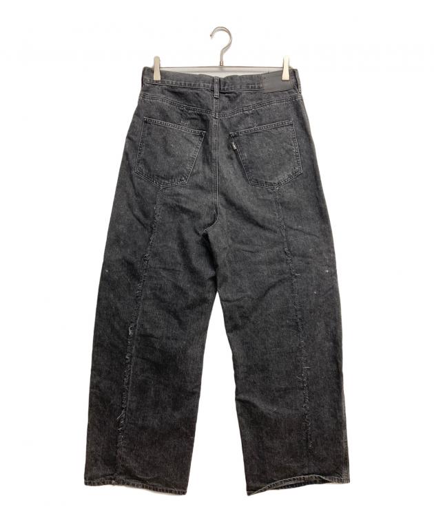 中古・古着通販】Jieda (ジエダ) SWITCHING OVER DENIM PANTS ブラック 