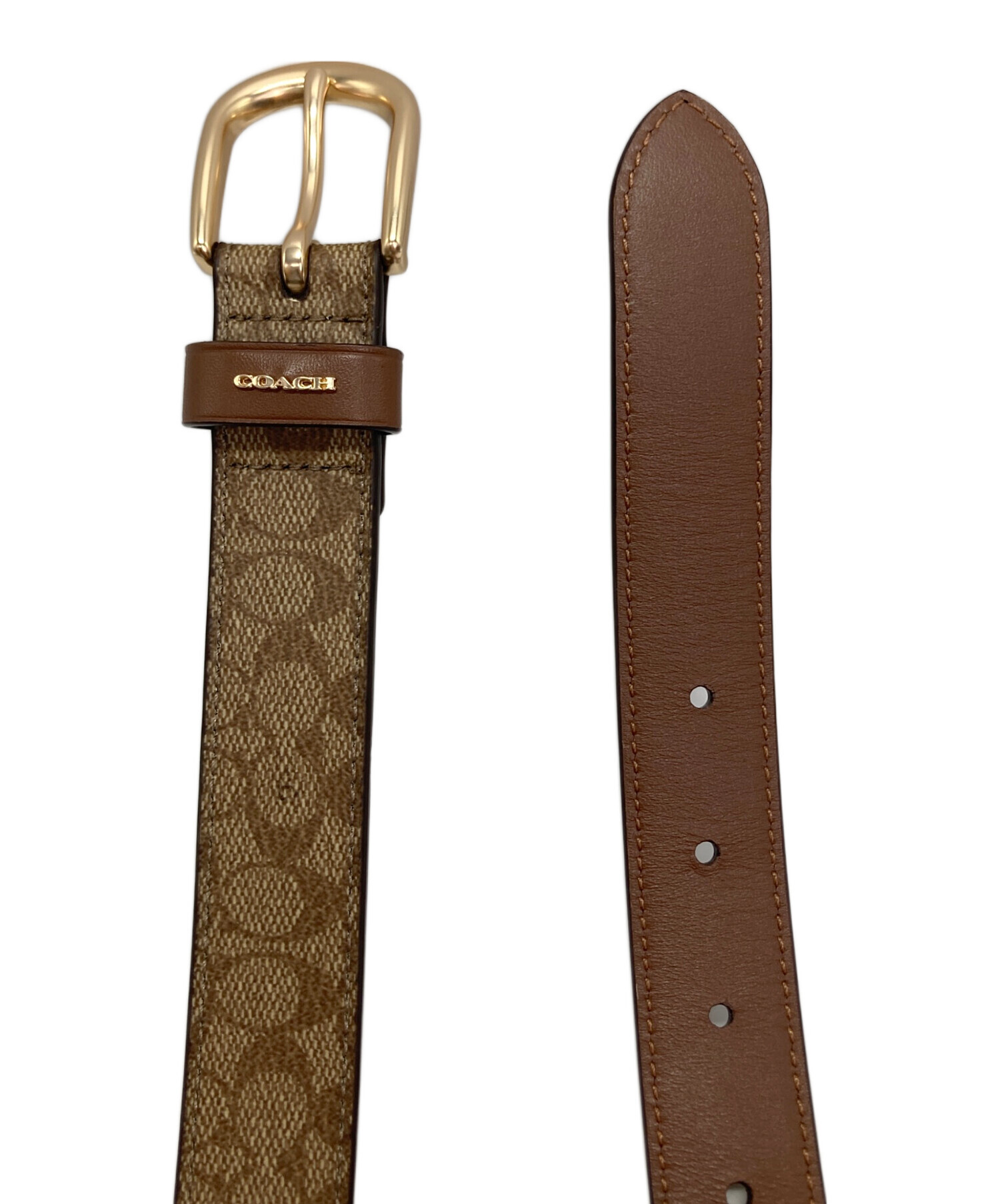 中古・古着通販】COACH (コーチ) シグネチャーベルト ブラウン サイズ