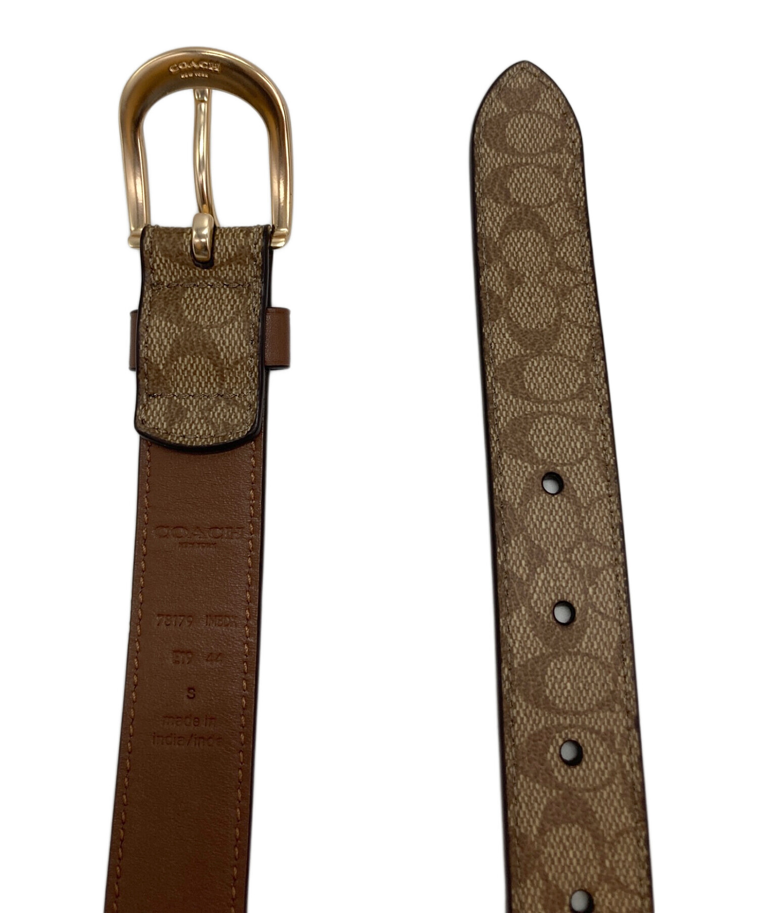 中古・古着通販】COACH (コーチ) シグネチャーベルト ブラウン サイズ