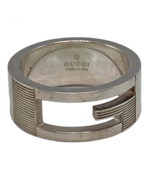 中古・古着通販】GUCCI (グッチ) ブランデッドGリング シルバー サイズ 中古・古着通販】GUCCI (グッチ) ブランデッドGリング シルバー サイズ
