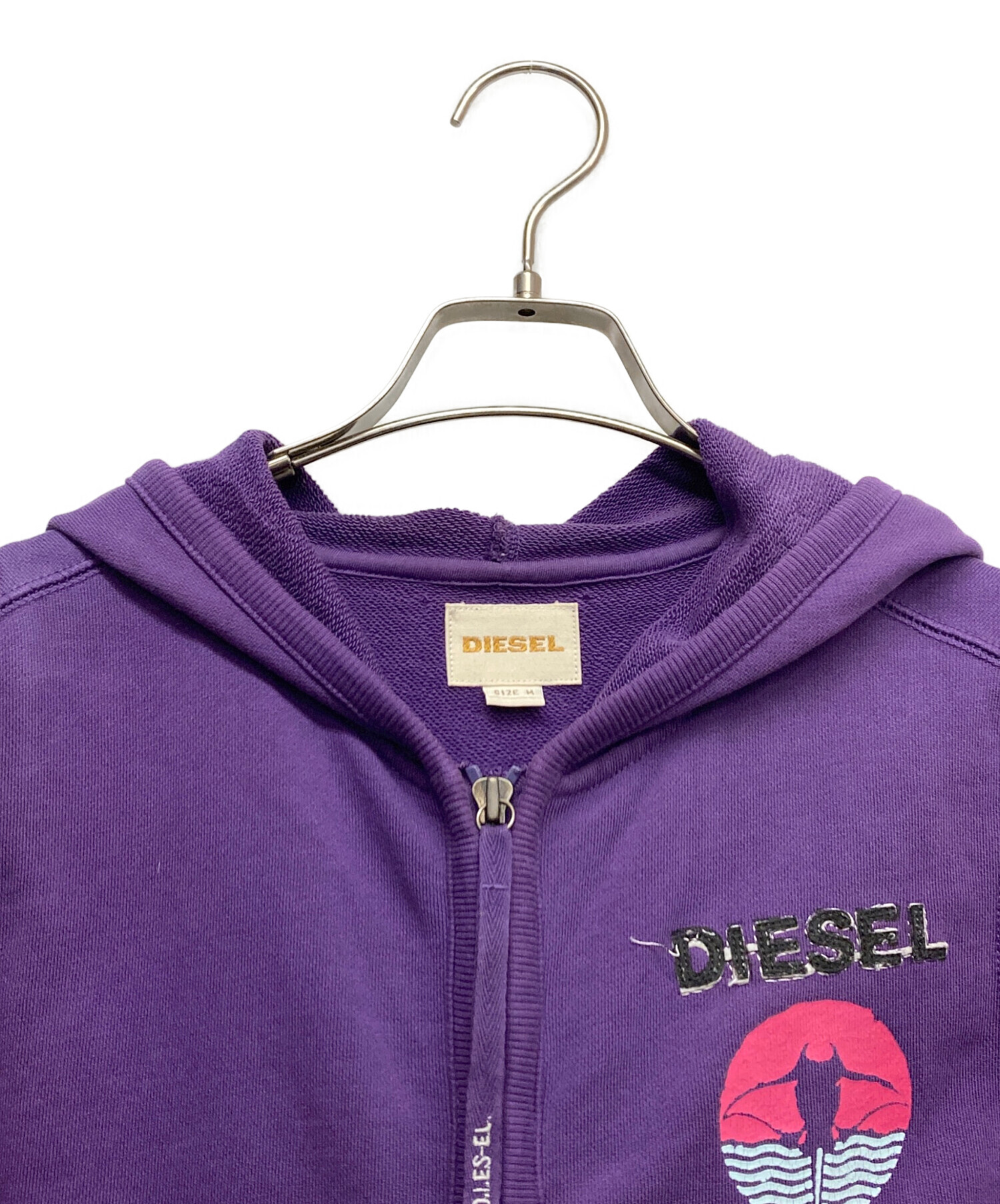 中古・古着通販】DIESEL (ディーゼル) ノースリーブジップパーカー