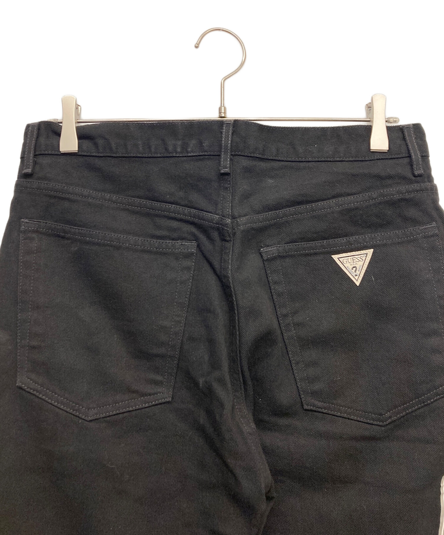 中古・古着通販】GUESS (ゲス) ブラックデニムパンツ ブラック サイズ