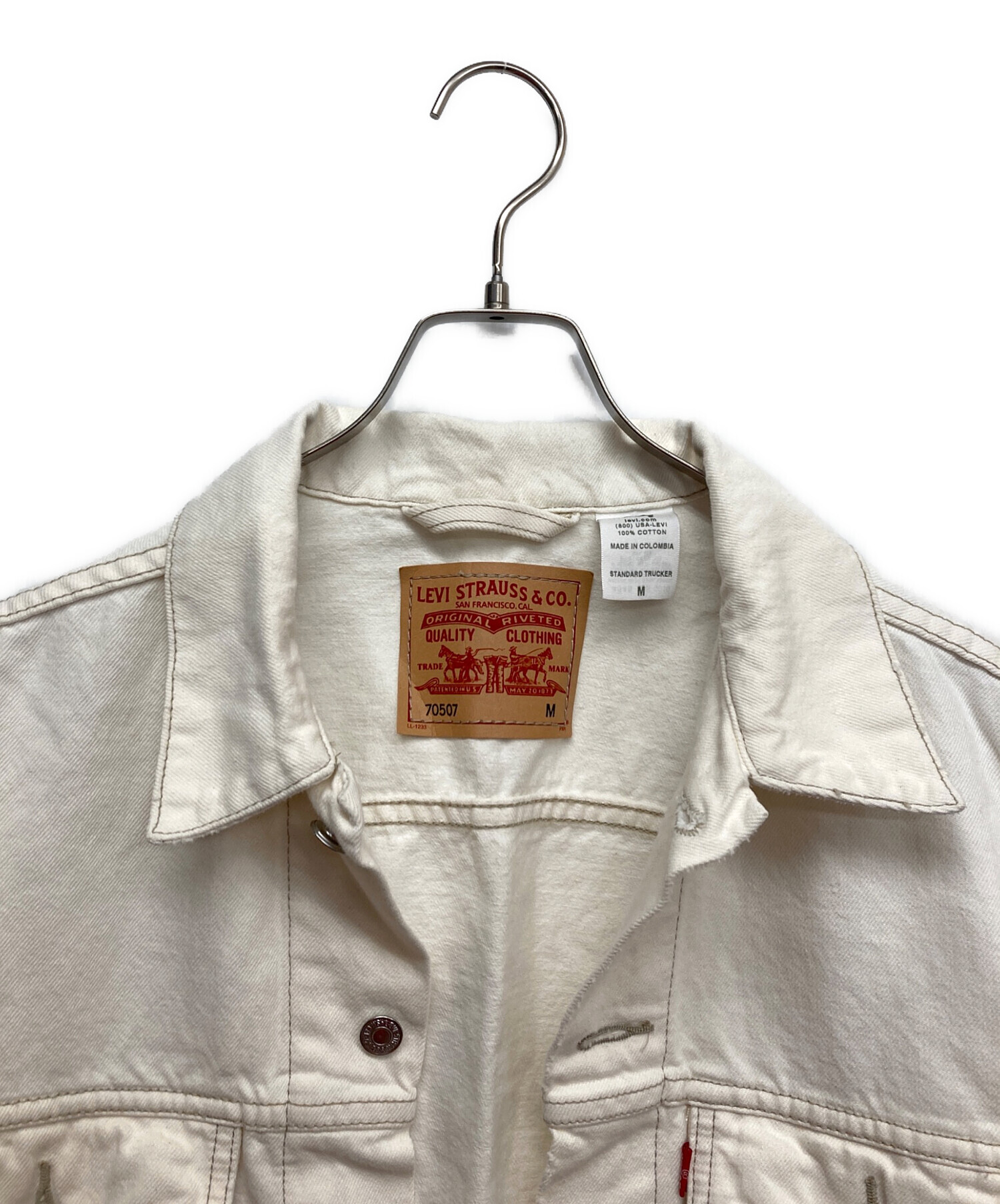 中古・古着通販】LEVI'S (リーバイス) 70507デニムジャケット ホワイト