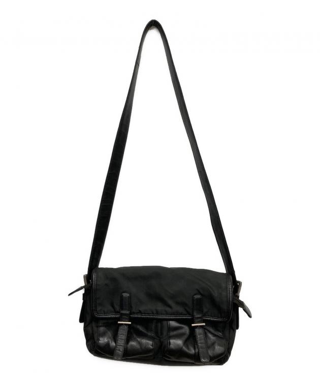 中古・古着通販】PRADA (プラダ) ロゴプレートショルダーバッグ