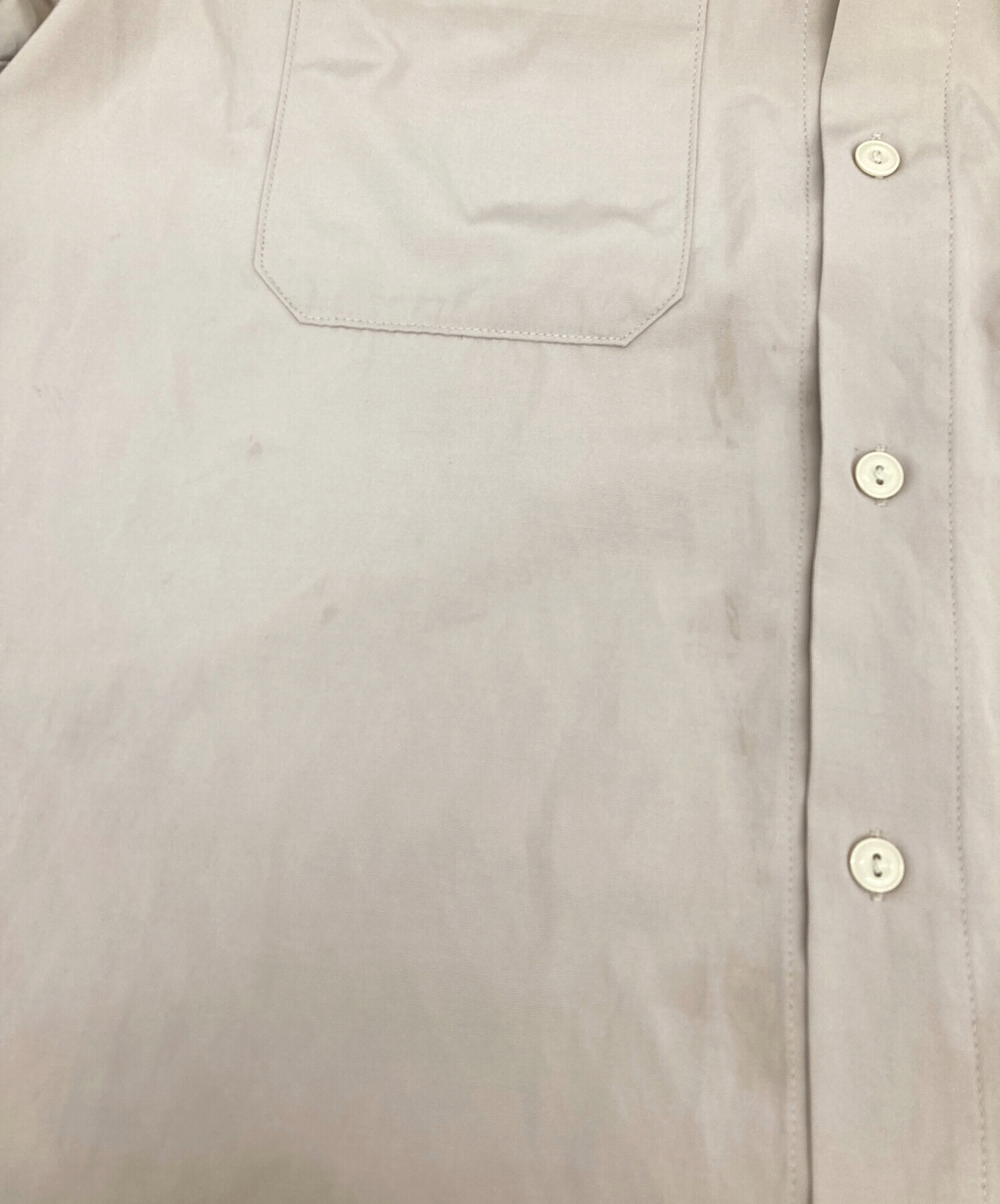 中古・古着通販】AVIREX (アヴィレックス) 刺繍S/Sシャツ ベージュ 