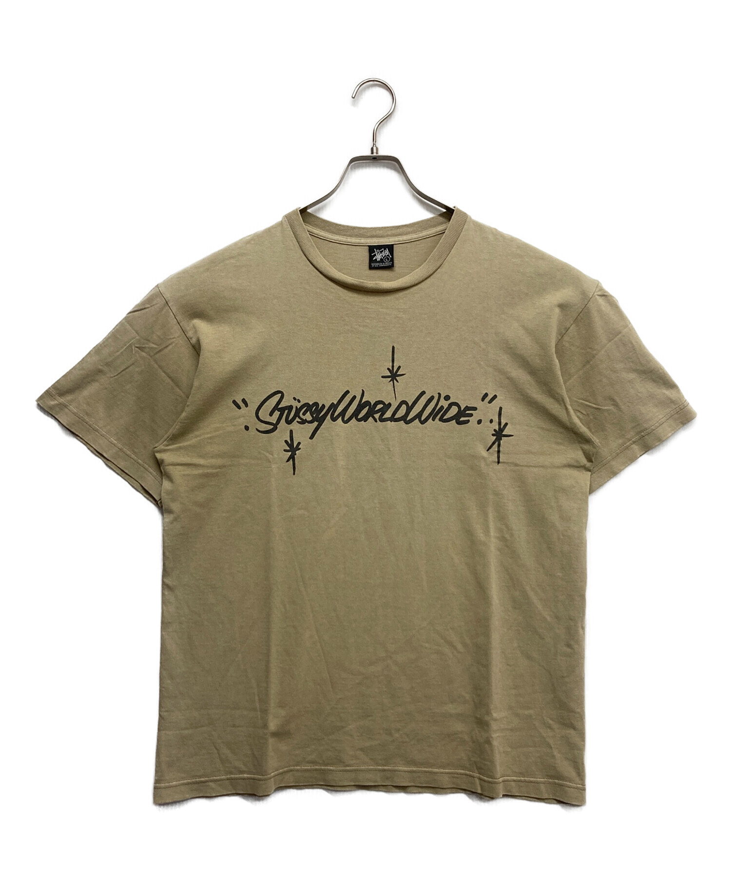 中古・古着通販】stussy (ステューシー) プリントTシャツ カーキ