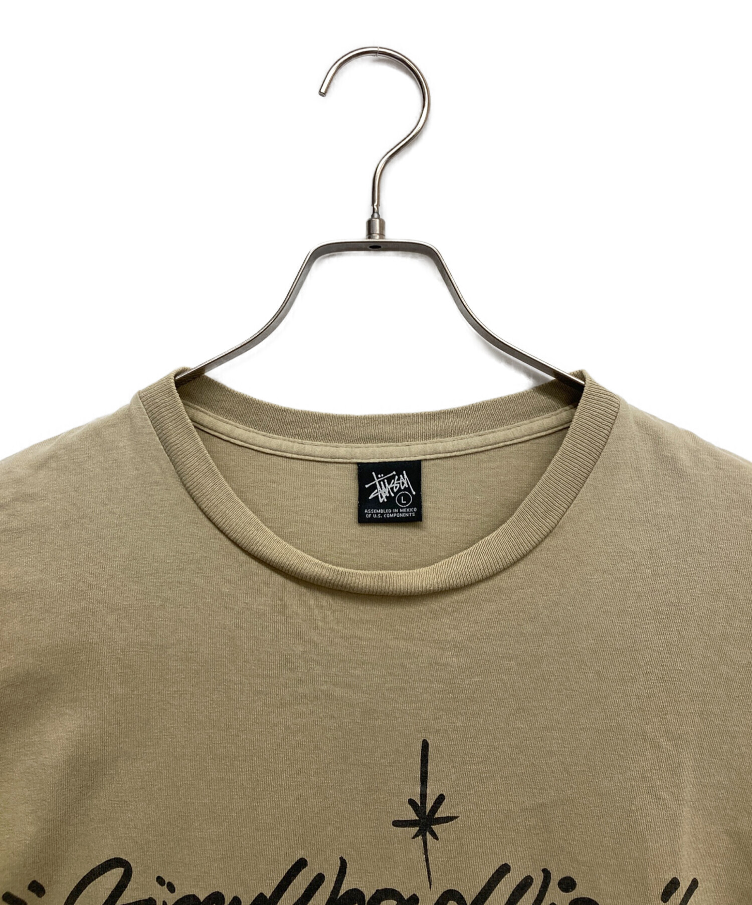 中古・古着通販】stussy (ステューシー) プリントTシャツ カーキ 