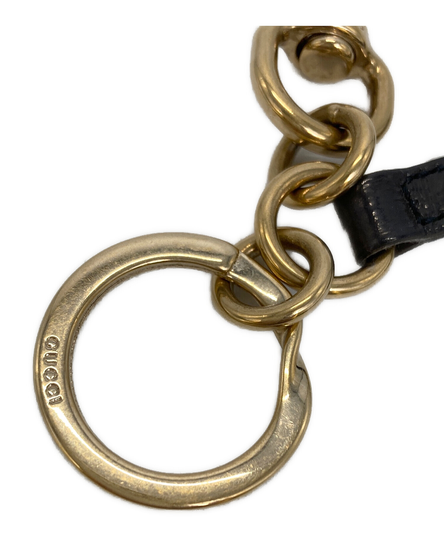 中古・古着通販】GUCCI (グッチ) GGロゴキーホルダー ゴールド