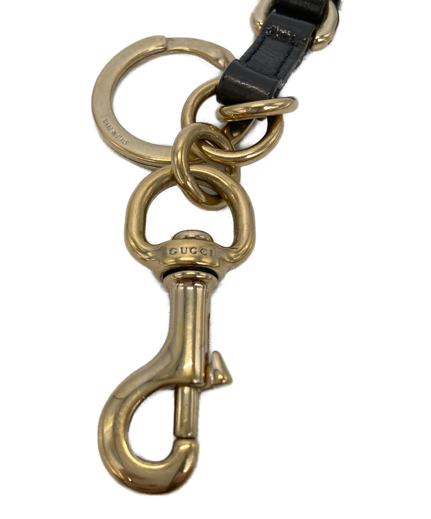 中古・古着通販】GUCCI (グッチ) GGロゴキーホルダー ゴールド