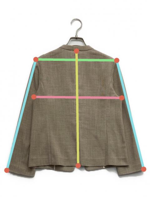 中古・古着通販】ANAYI (アナイ) ノーカラージャケット ブラウン