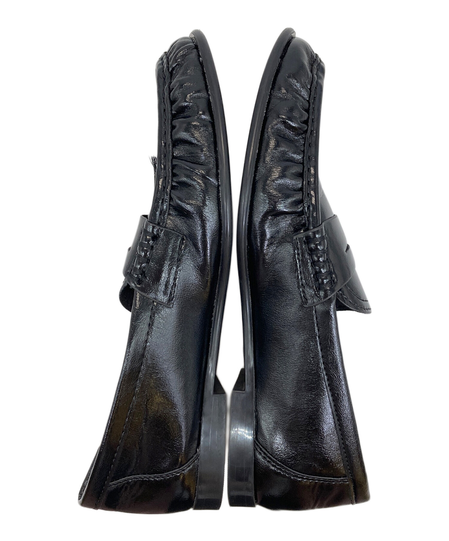 中古・古着通販】ZARA (ザラ) ソフトギャザーローファー ブラック