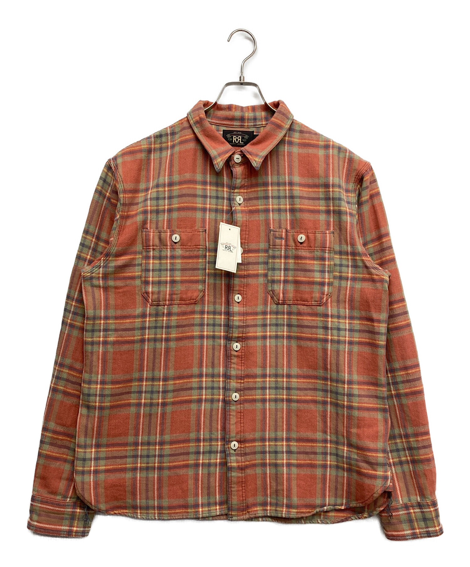 中古・古着通販】RRL (ダブルアールエル) チェックツイルワークシャツ 