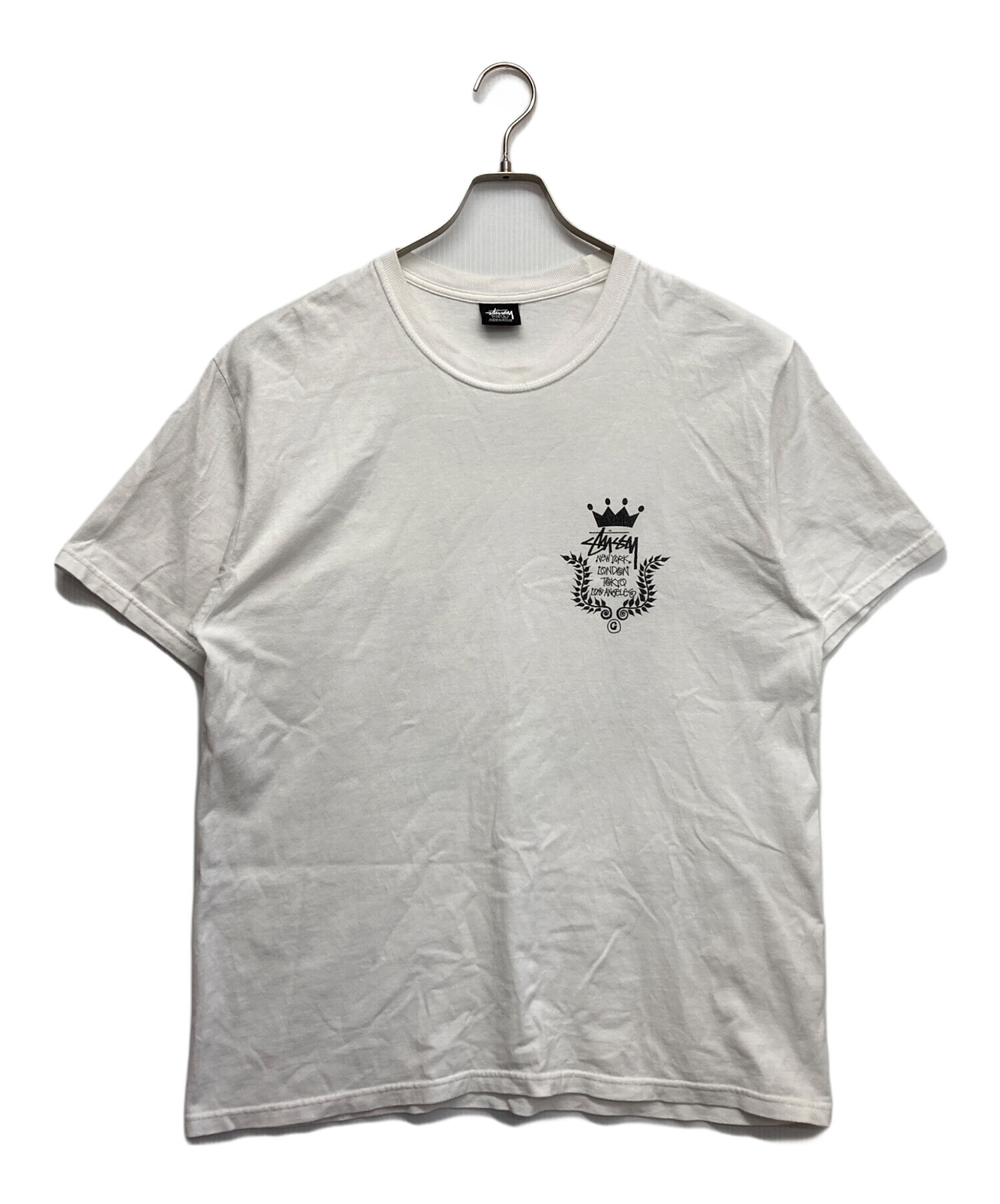 中古・古着通販】stussy (ステューシー) CROWN-WREATH ロロゴプリントT