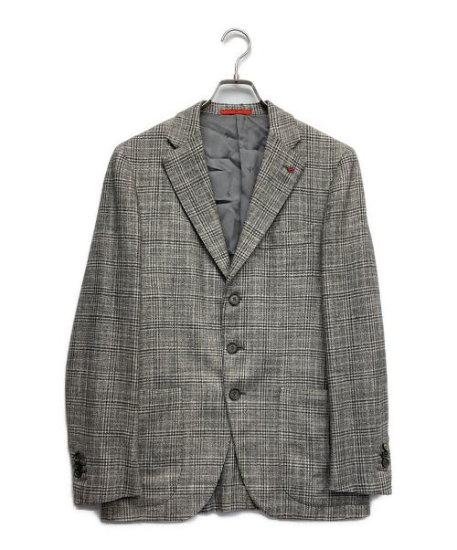 ISAIA イサイア ビジネス M グレー 【古着】【中古】【送料無料】 中古・古着通販】ISAIA (イザイア) 3Bウールシルクテーラード