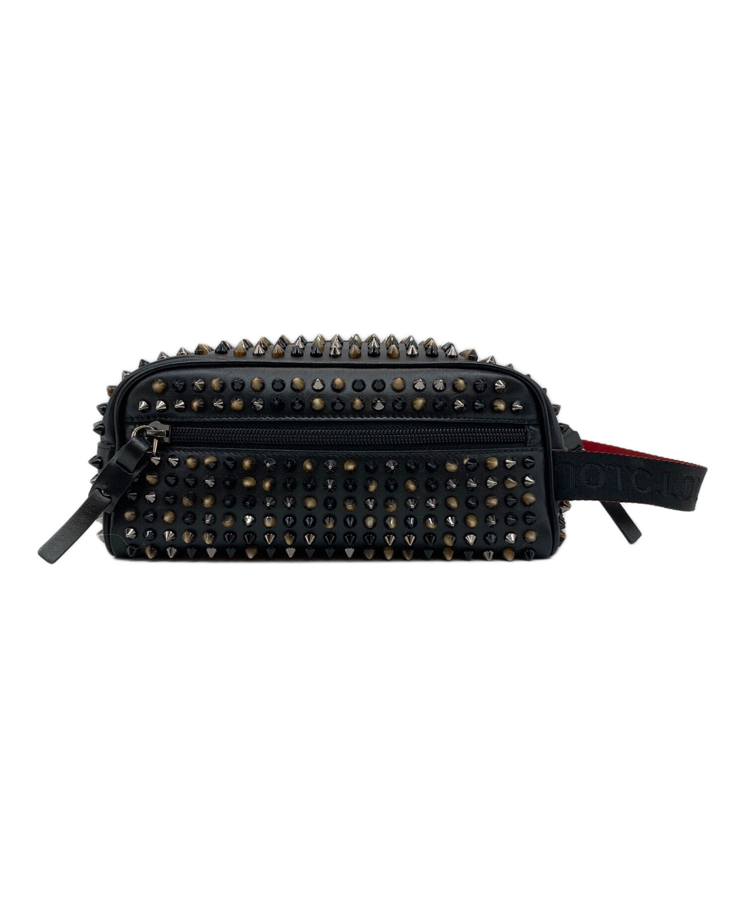 クリスチャンルブタン バッグ スパイク パネトーネ 黒 マルチカラー 2way 中古・古着通販】Christian Louboutin (クリスチャン・ルブタン