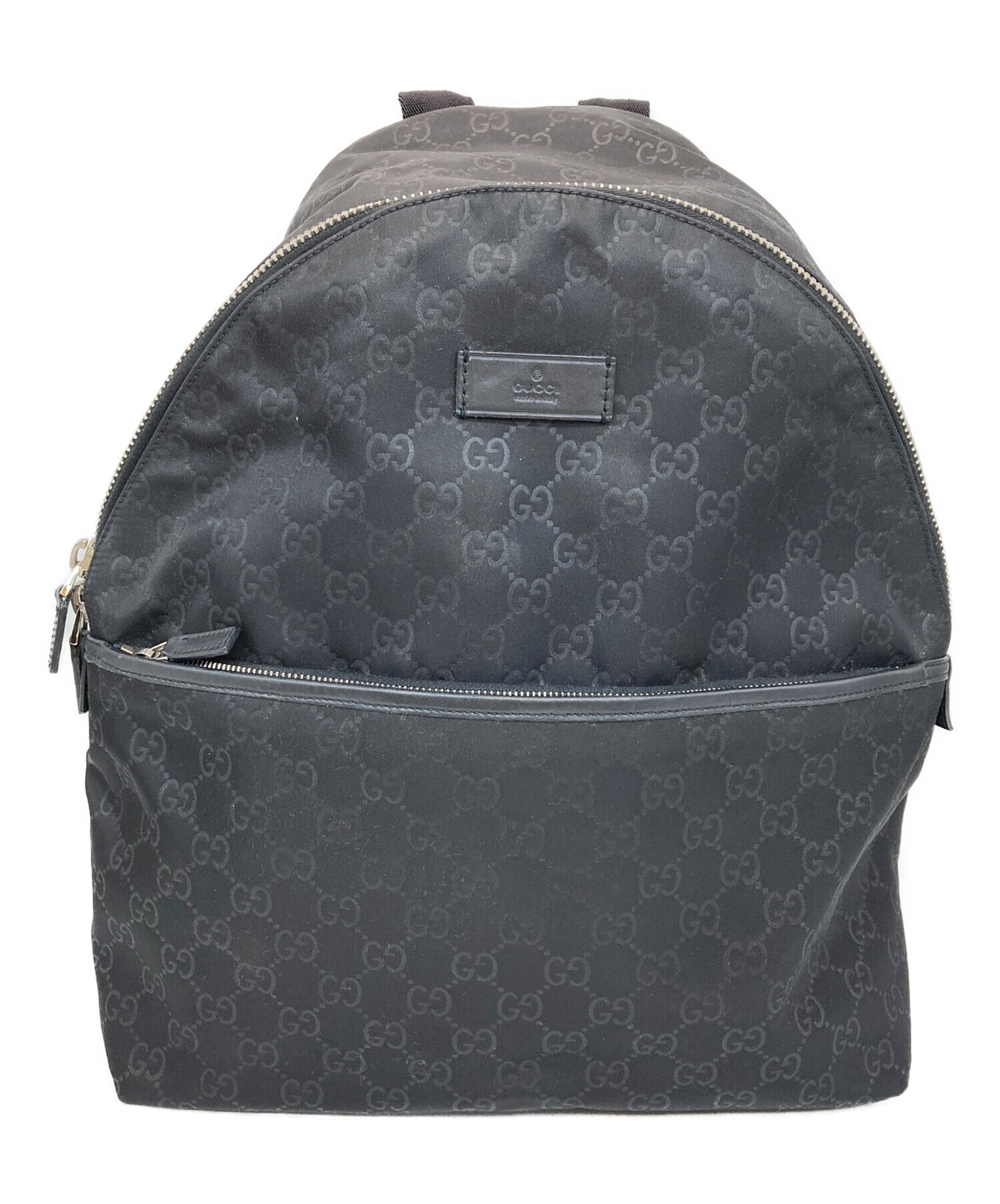 中古・古着通販】GUCCI (グッチ) ナイロンシマリュック ブラック