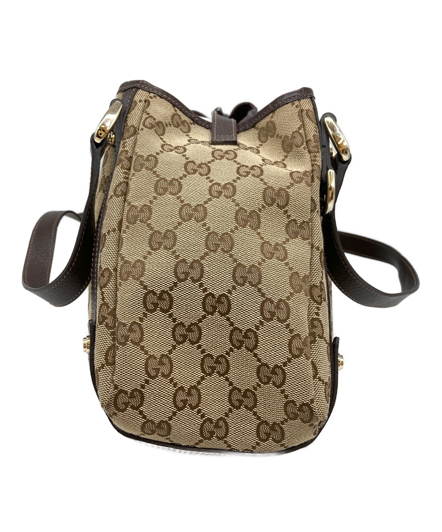 中古・古着通販】GUCCI (グッチ) GGキャンバストートバッグ ブラウン
