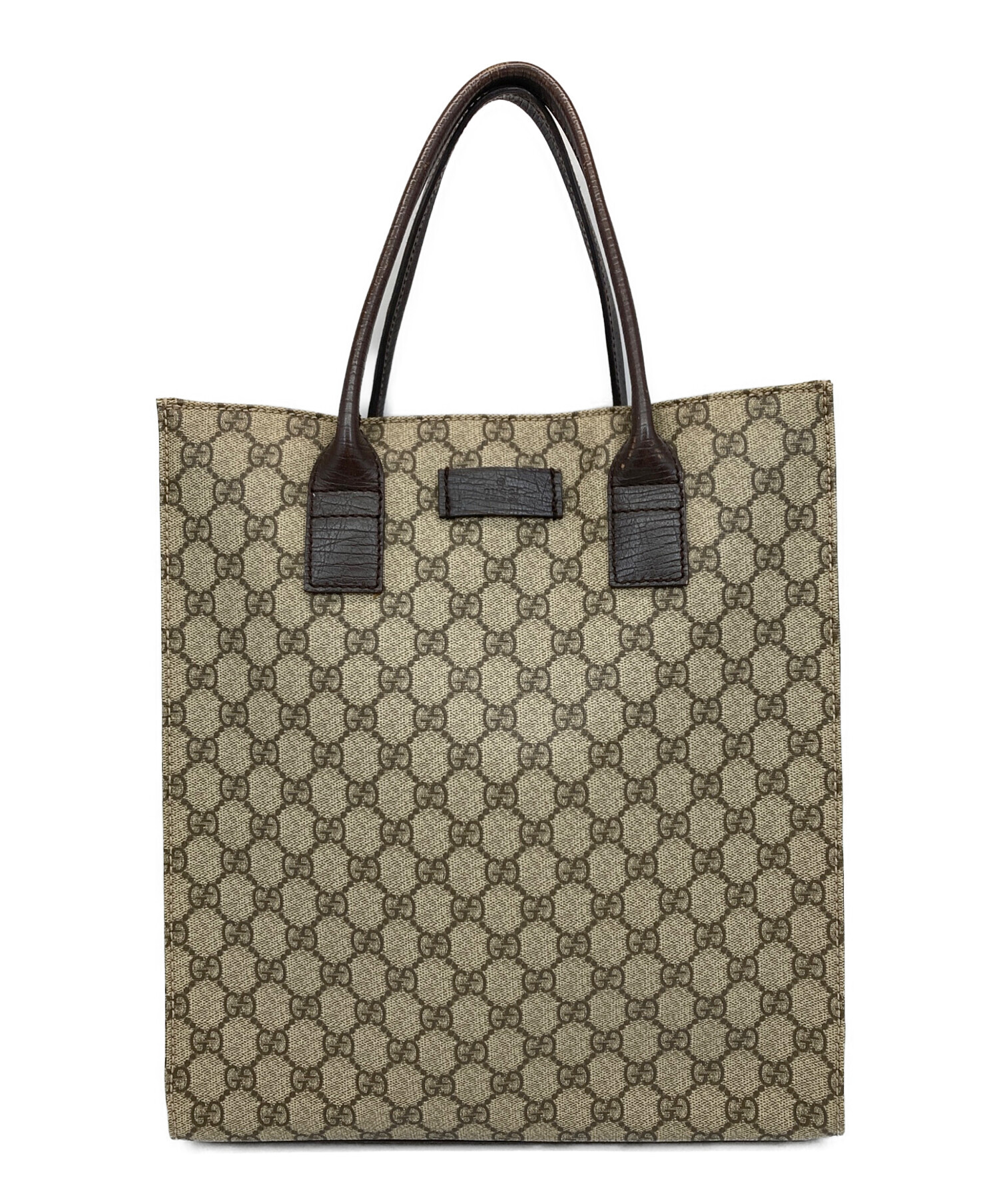 中古・古着通販】GUCCI (グッチ) GGスプリームトートバッグ ブラウン