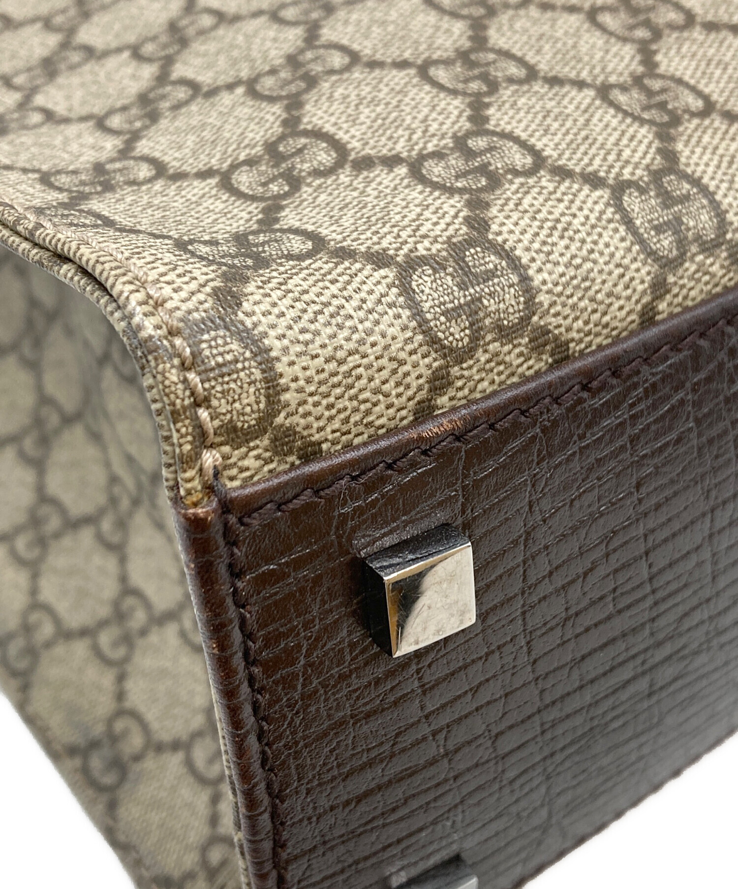 中古・古着通販】GUCCI (グッチ) GGスプリームトートバッグ ブラウン